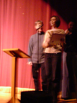 Shannon Accepts the Golden Lobster